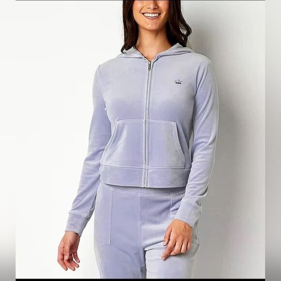 NWT Juicy Couture Lavender Velour Track Suit  Set - Size M - Picture 1 of 6